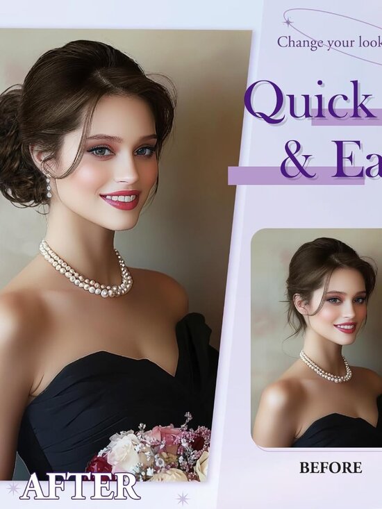Effortless Chic: Human Hair Messy Bun with Claw Clip